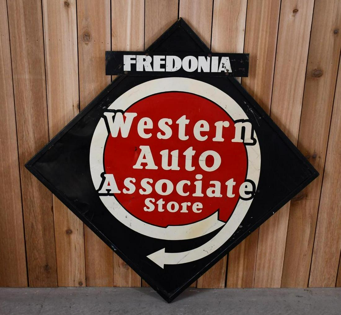 Western Auto Associate Store W/logo Metal Sign (tac) Auction