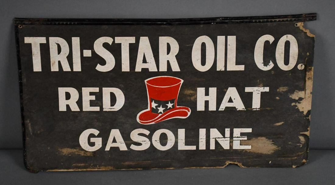 Tri-Star Oil Red Hat Gasoline Cardboard Winter Front (TAC) (1 of 4)
