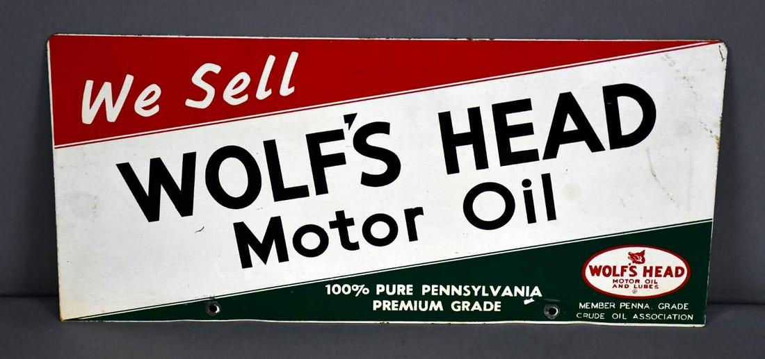 We Sell Wolf's Head Motor Oil w/Logo Metal Rack Sign (TAC) (1 of 3)