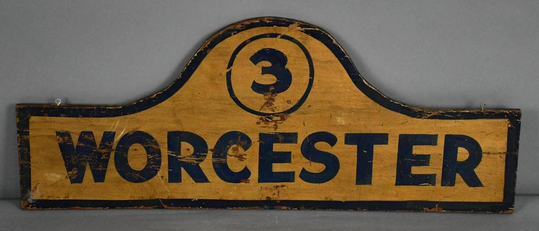 Worcester 3 Wood Train Station Sign (1 of 3)