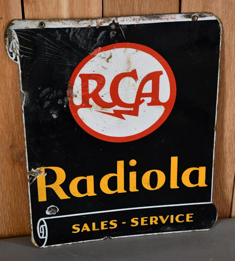 RCA Radiola Sales Service Porcelain Sign (1 of 5)