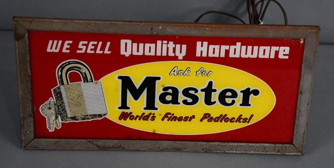 We Sell Quality Hardware Ask for Master Padlocks Lighted Sign (1 of 3)