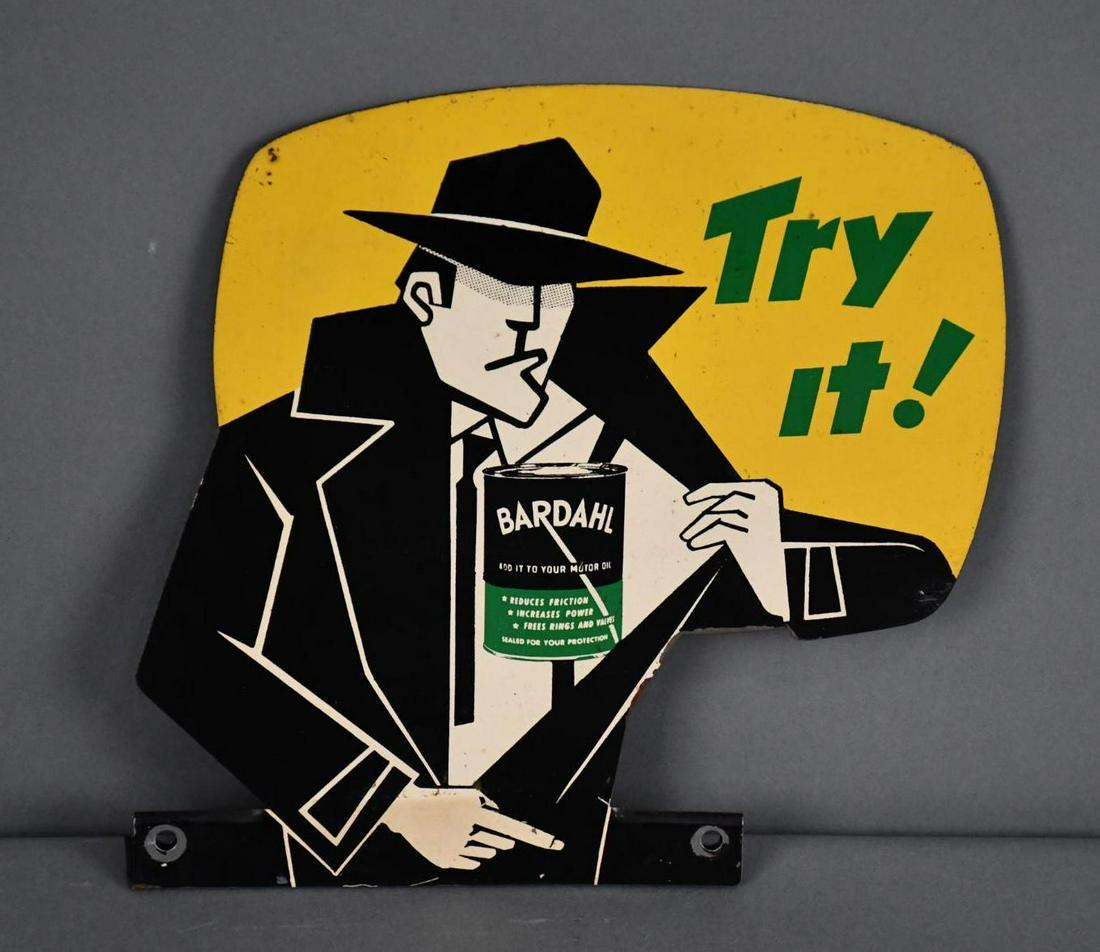 Bardahl "Try It!" w/Logo Metal Rack Topper Sign (TAC) (1 of 3)
