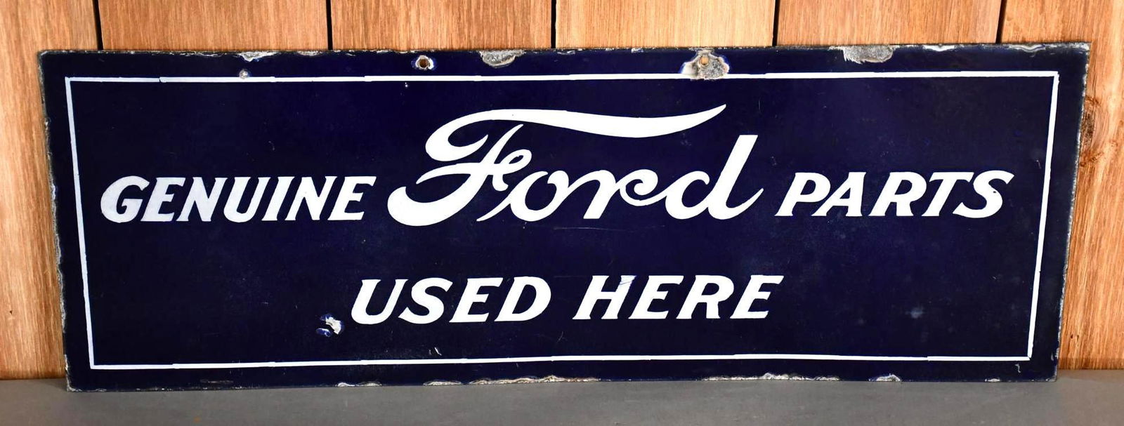 Genuine Ford Parts Used Here Porcelain Sign (TAC) (1 of 4)