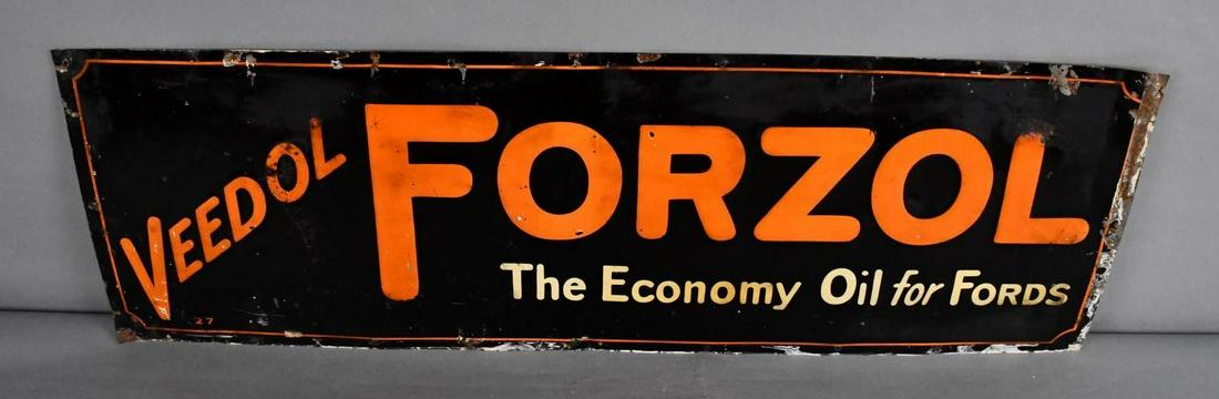 Veedol Forzol "The Economy Oil for Fords" Metal Sign (TAC) (1 of 5)