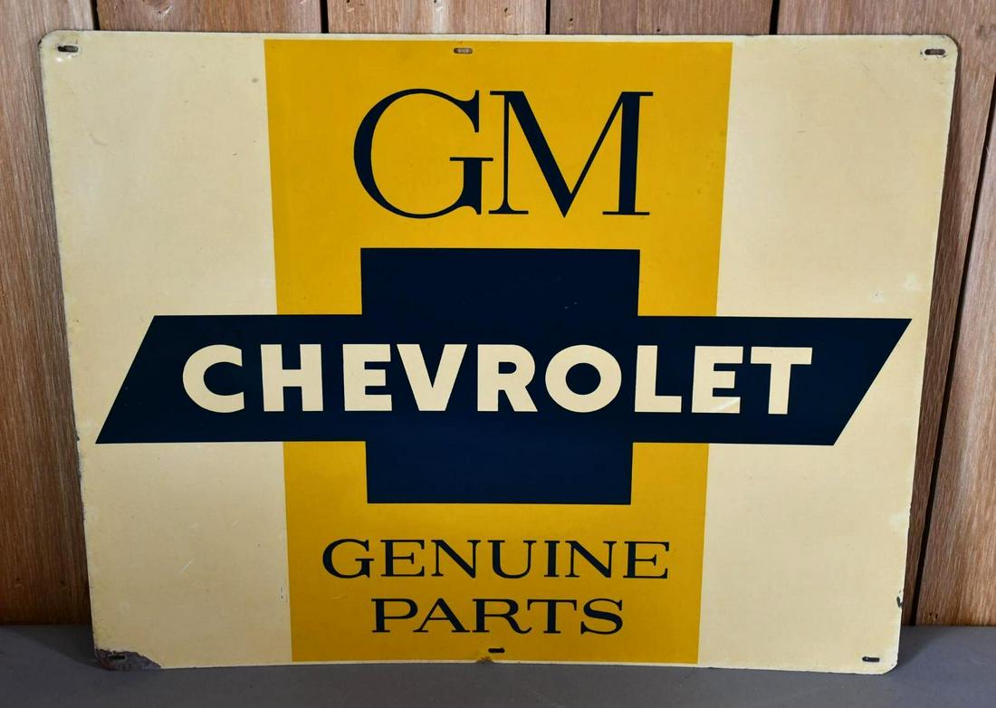 GM Chevrolet Genuine Parts Metal Sign (TAC) (1 of 4)