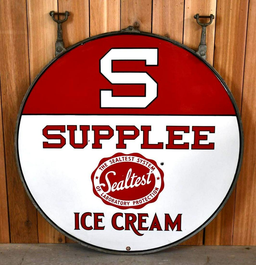 Supplee Ice Cream w/Logo Porcelain Sign (TAC) (1 of 10)