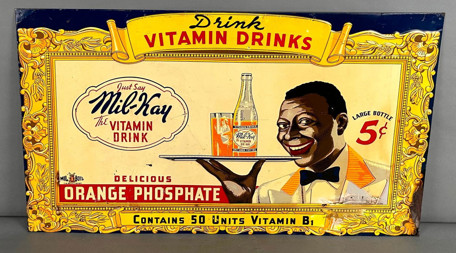 Just Say Mil-Kay "Contains 50 Units Vitamin B1" Metal Sign (TAC) (1 of 9)