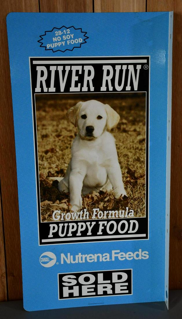 Nutrena Feeds Puppy Food Sold Here w/Image Metal Flange Sign (TAC) (1 of 4)