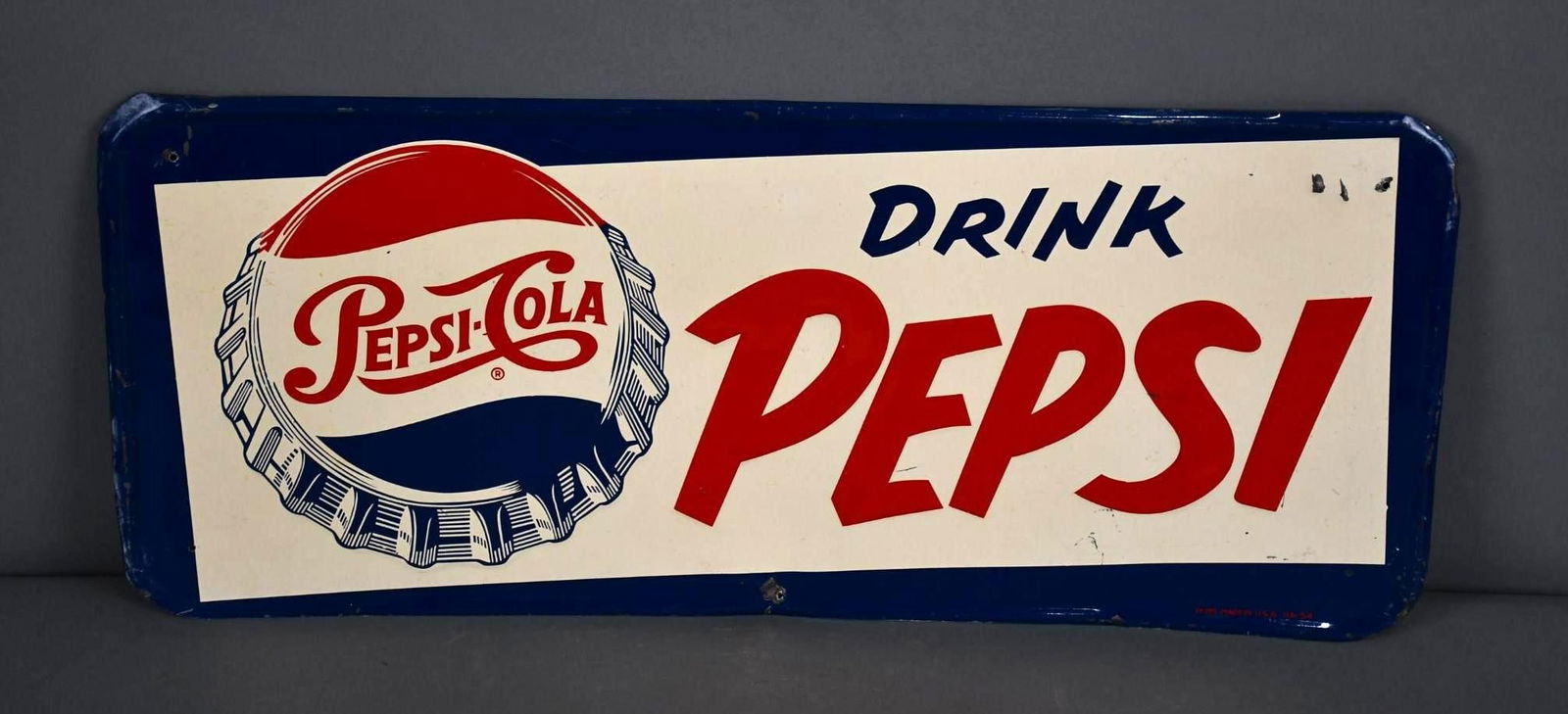 Drink Pepsi w/Bottle Cap Logo Metal Sign (TAC) (1 of 5)
