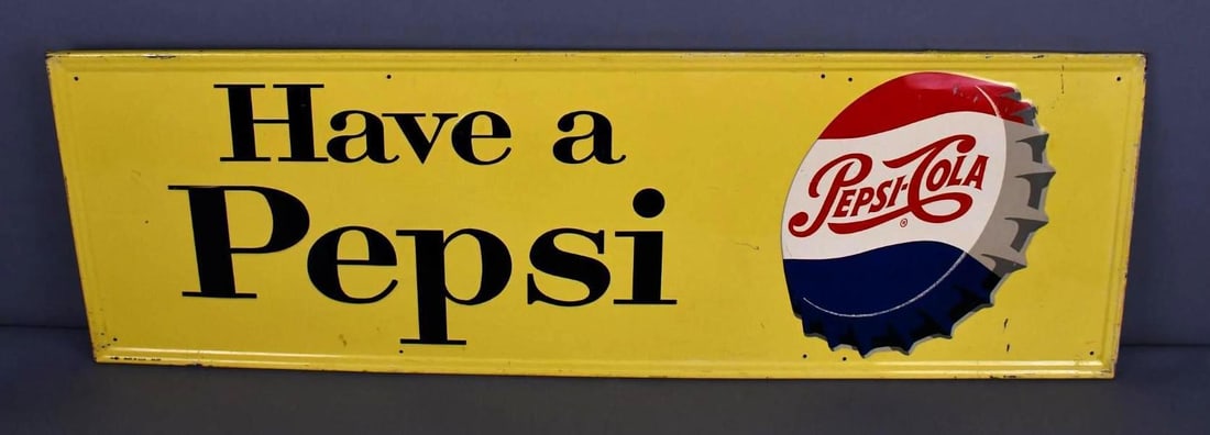 Have a Pepsi w/Bottle Cap Logo Metal Sign (TAC) (1 of 4)