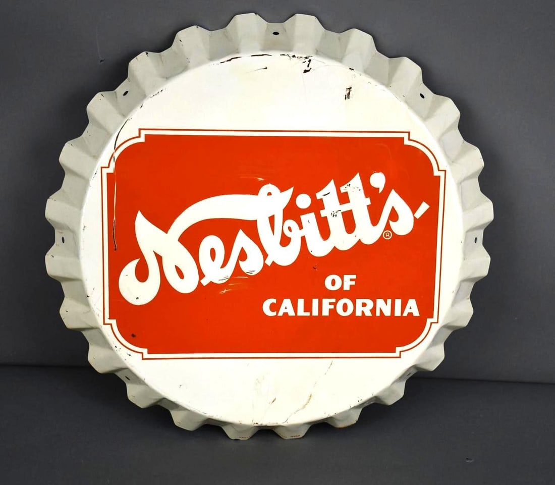 Nesbitt's of California Metal Bottle Cap Sign (TAC) (1 of 3)