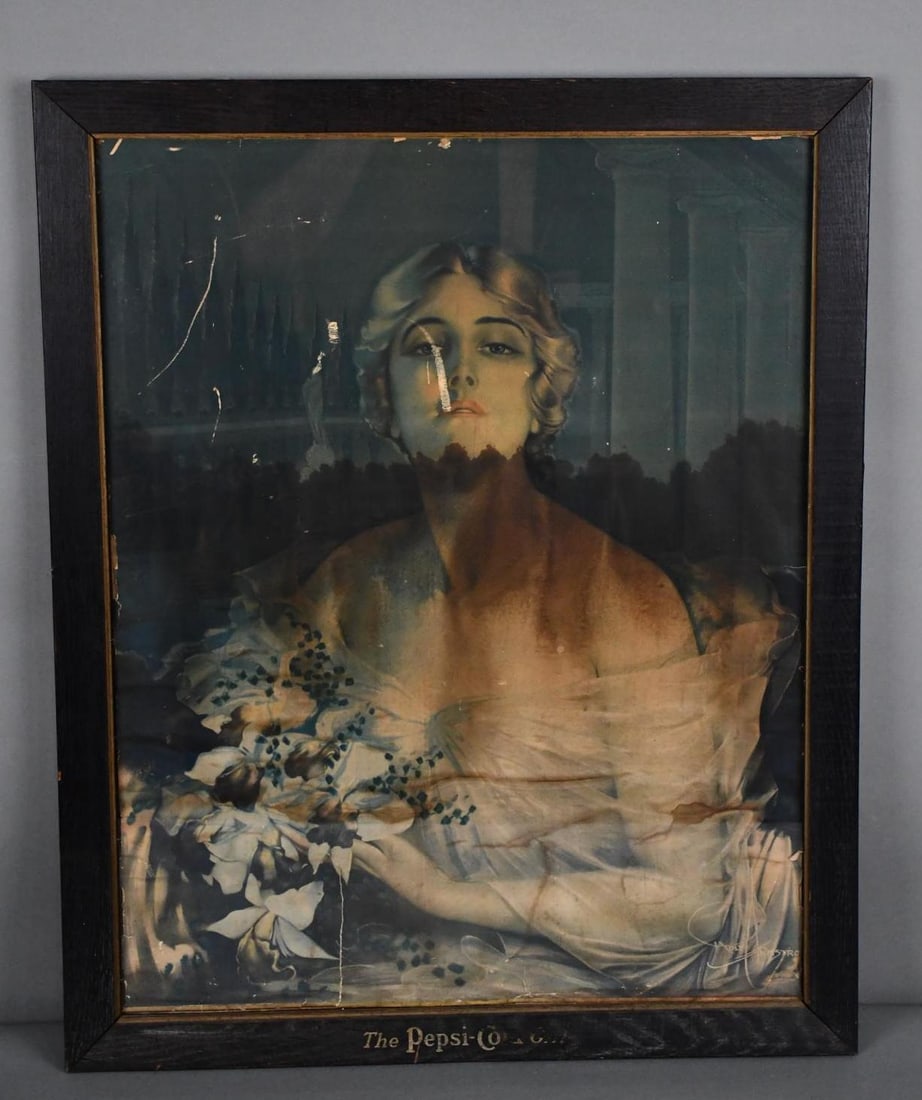 Pepsi-Cola Girl Poster in Original Wood Frame (1 of 7)