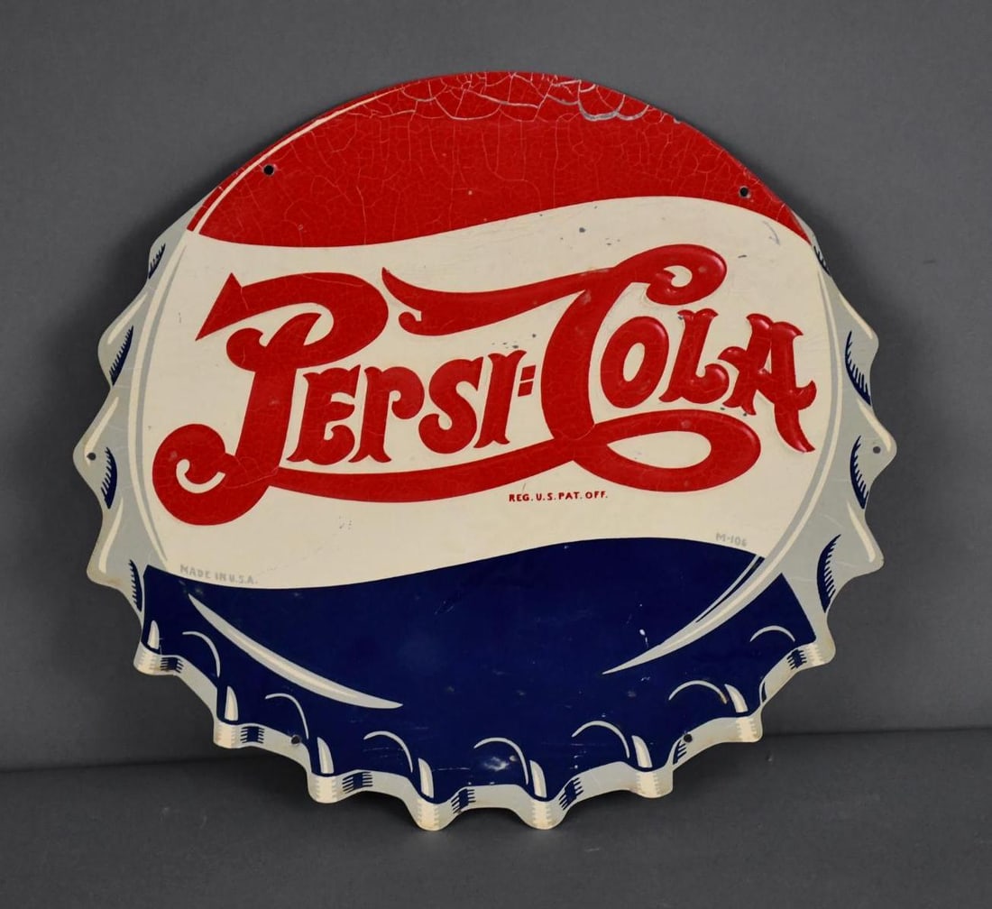 Pepsi:Cola Bottle Cap Logo Metal Sign (TAC) (1 of 3)