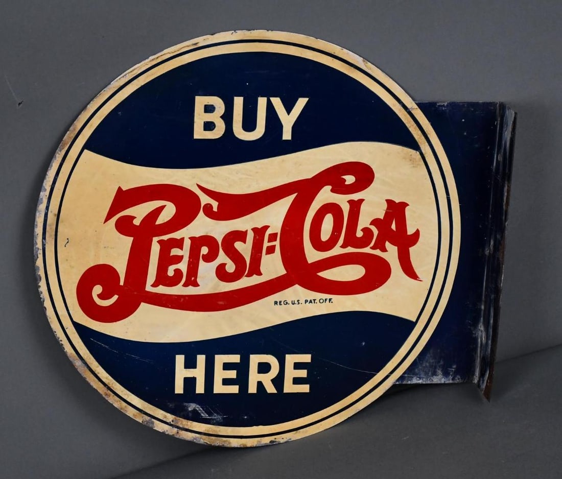 Pepsi:Cola Buy Here Metal Flange Sign (TAC) (1 of 4)