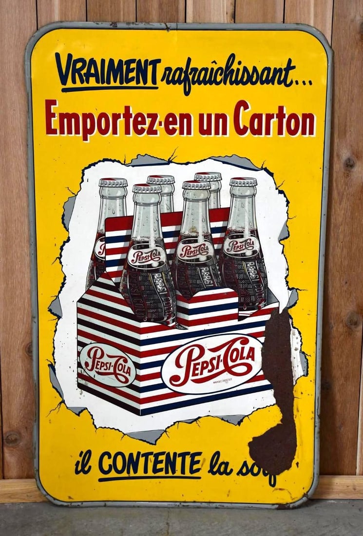 Pepsi-Cola w/Six Pack Metal Sign (TAC) (1 of 5)