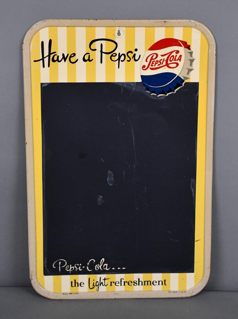 Have a Pepsi w/Bottle Cap Logo Metal Menu Board Sign (TAC) (1 of 4)