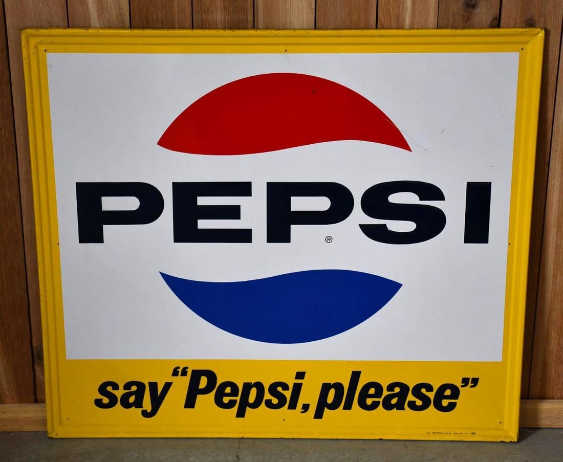 Pepsi w/Logo "say "Pepsi, please" Metal Sign (TAC) (1 of 4)