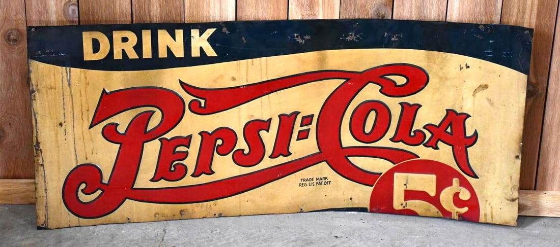 Drink Pepsi:Cola Metal Sign (cut) (1 of 3)