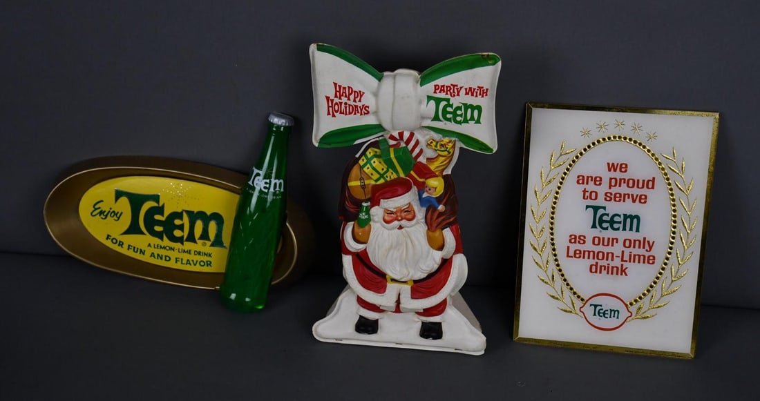 3-Teem "A Lemon-Lime Drink" Advertising Pieces (1 of 5)