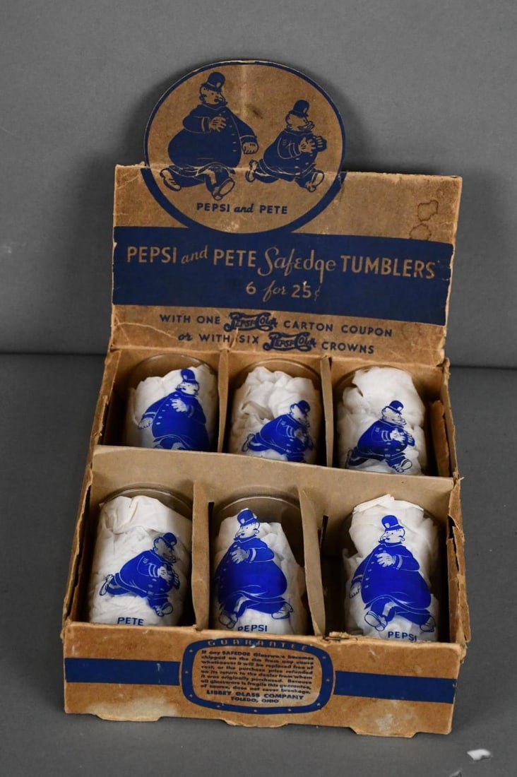Pepsi & Pete Safedge Tumbler by Libbey Glass Set (1 of 5)