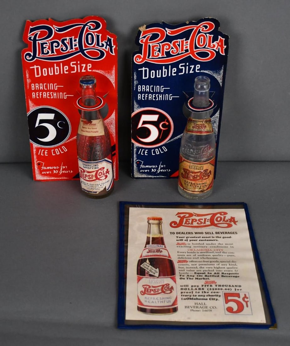 2-Different Pepsi:Cola Cardboard Bottle Displays (1 of 7)