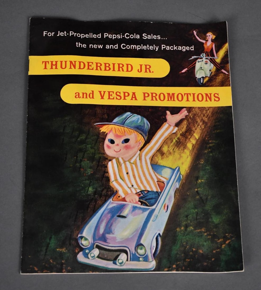 Pepsi-Cola Thunder Bird & Vespa Promotions Brochure: 11"x8", in good condition