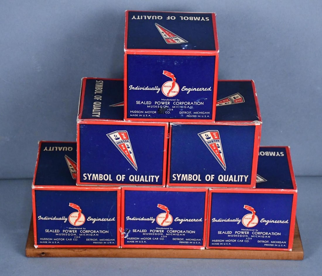 Sealed Power Piston Ring Set Boxes made into a display (1 of 3)