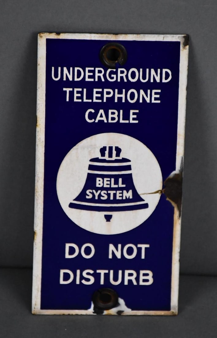Bell System Underground Cable Porcelain Sign (1 of 2)