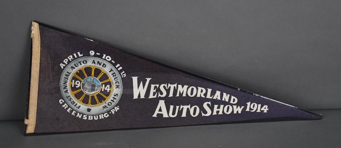 1914 Westmorland Auto Show Greensburg, Pa Felt Pennant (1 of 4)