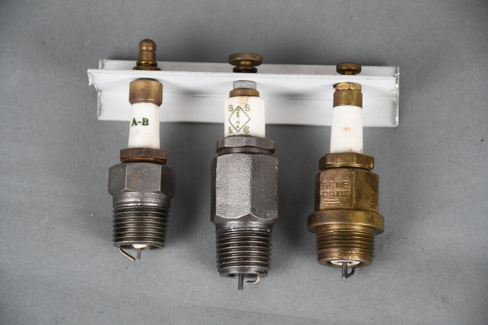 3-Spark Plugs A-B, GS&Co, ACME: 3.75"T., or less