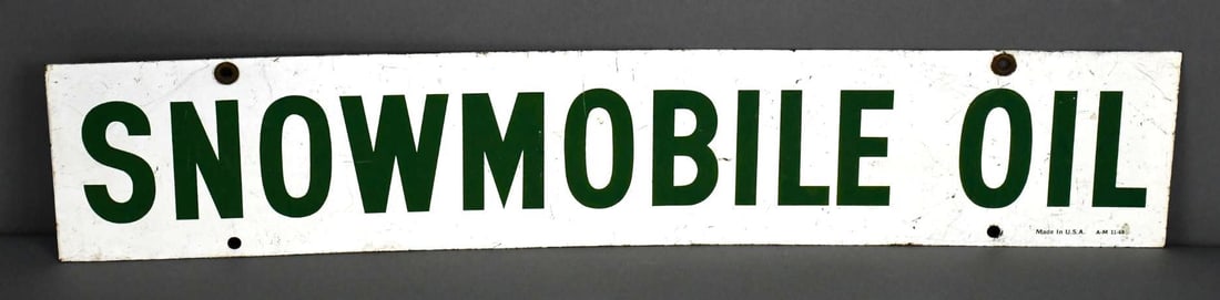 (Quaker State) Snowmobile Oil Metal Sign (1 of 4)