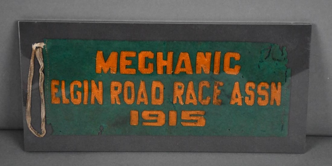 1915 Elgin Road Race Assn. Mechanic Felt Arm Band (1 of 2)