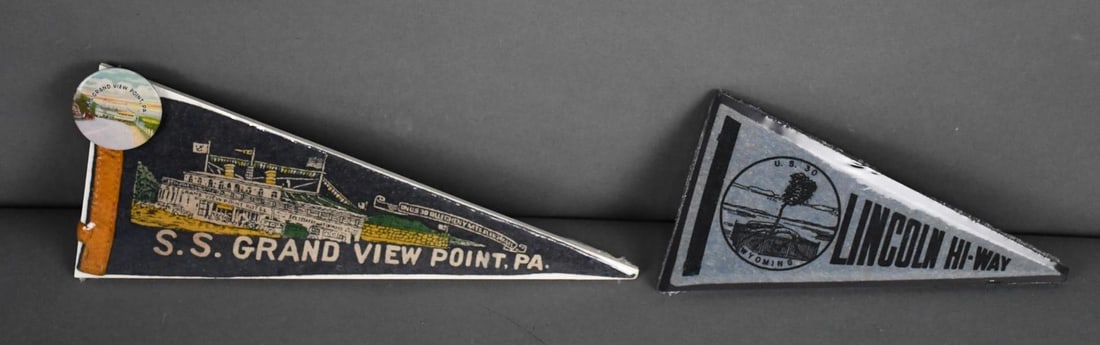 Lincoln Hi-Way & Grand View Point, Pa Felt Pennants (1 of 4)
