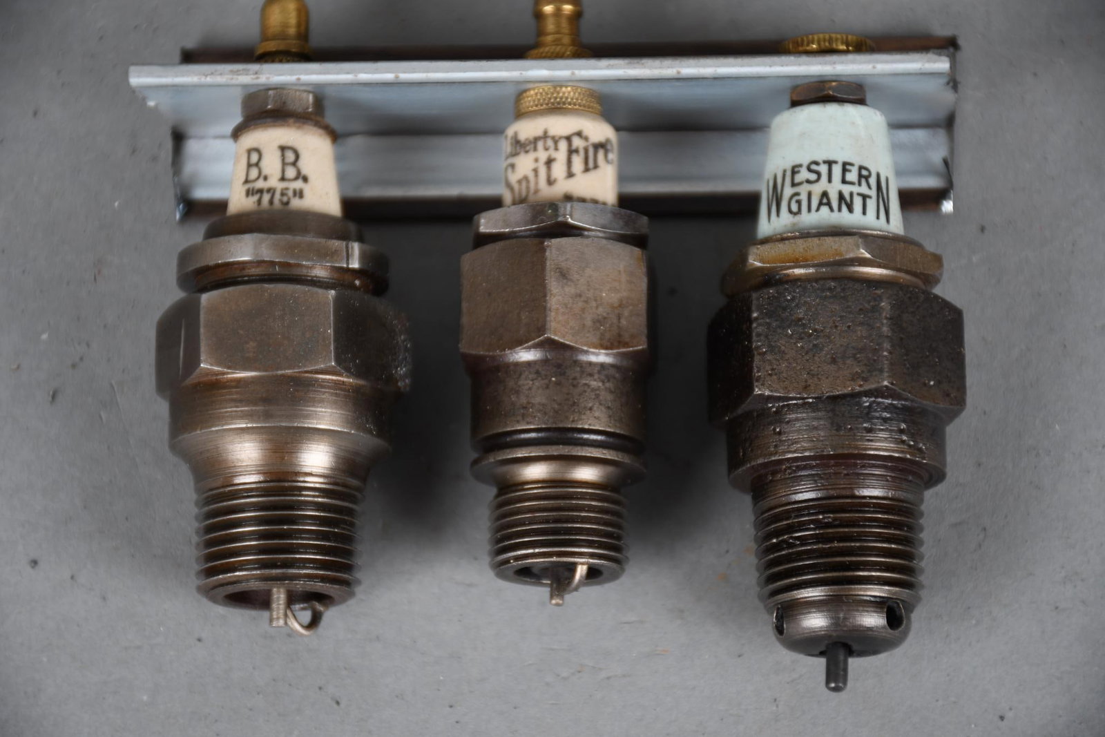 3-Spark Plugs B.B, Liberty Spit Fire, Wester Giant: 3.75"T., or less