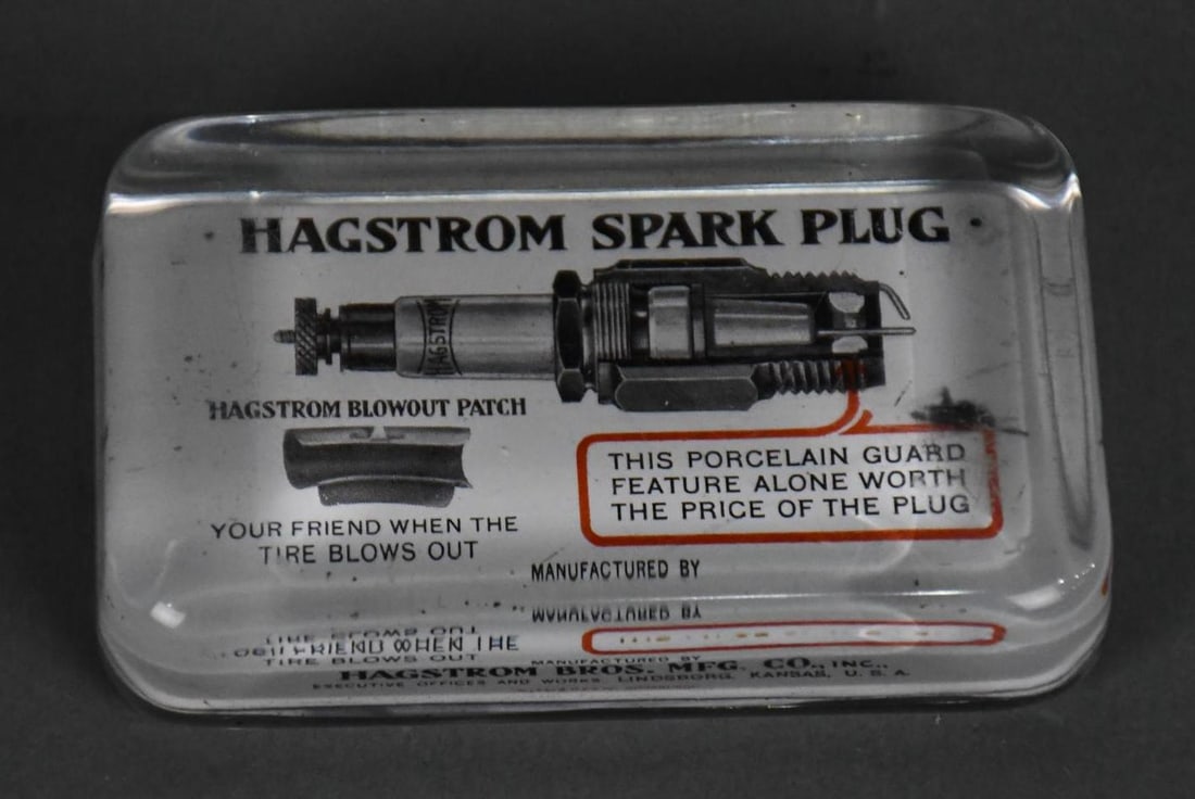 Hagstrom Spark Plug Glass Paper Weight (1 of 2)