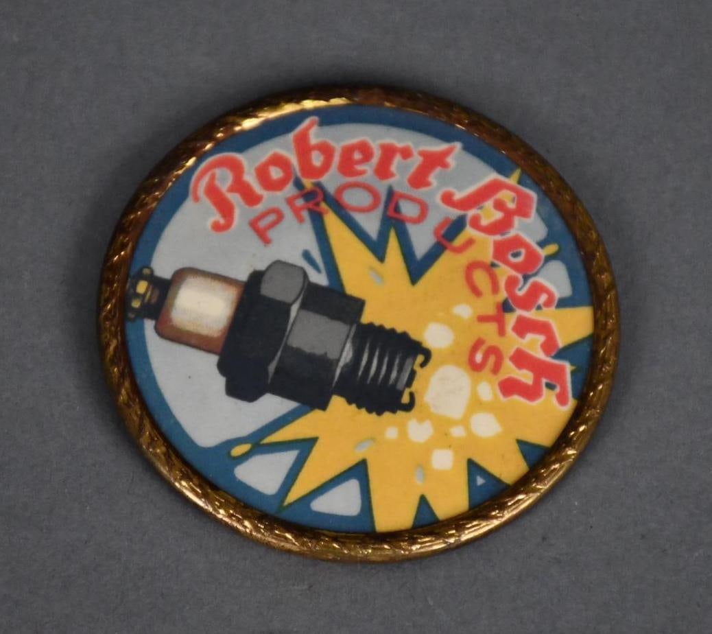 Robert Bosch Products w/Spark Plug Celluloid Pocket Mirror (1 of 2)