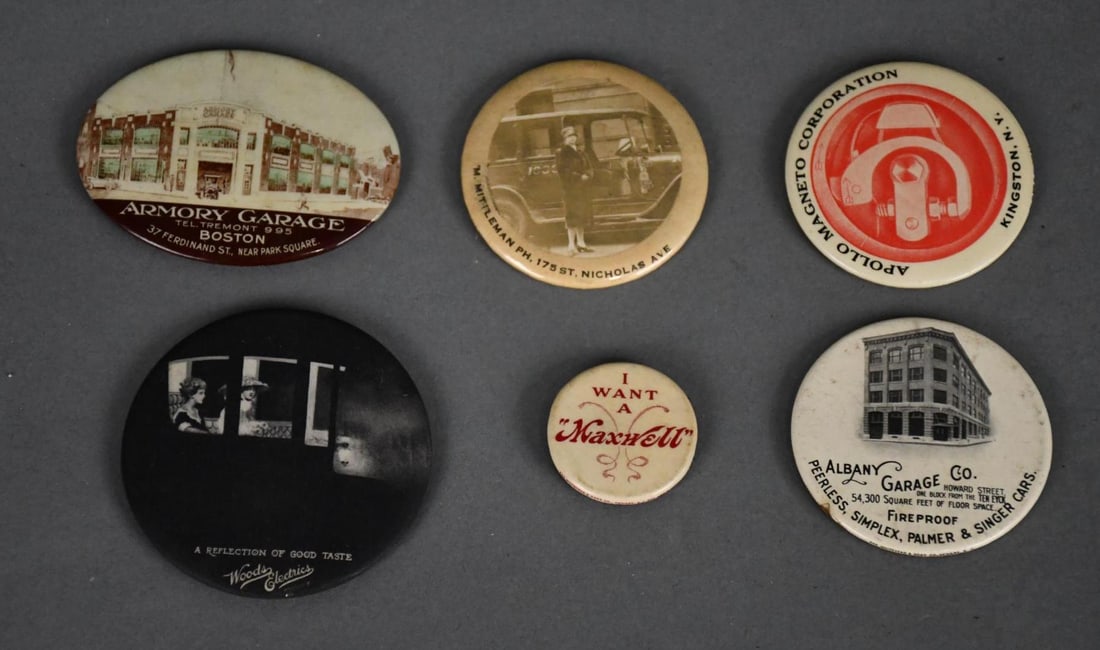 6-Celluloid Pocket Advertising Mirrors (1 of 2)
