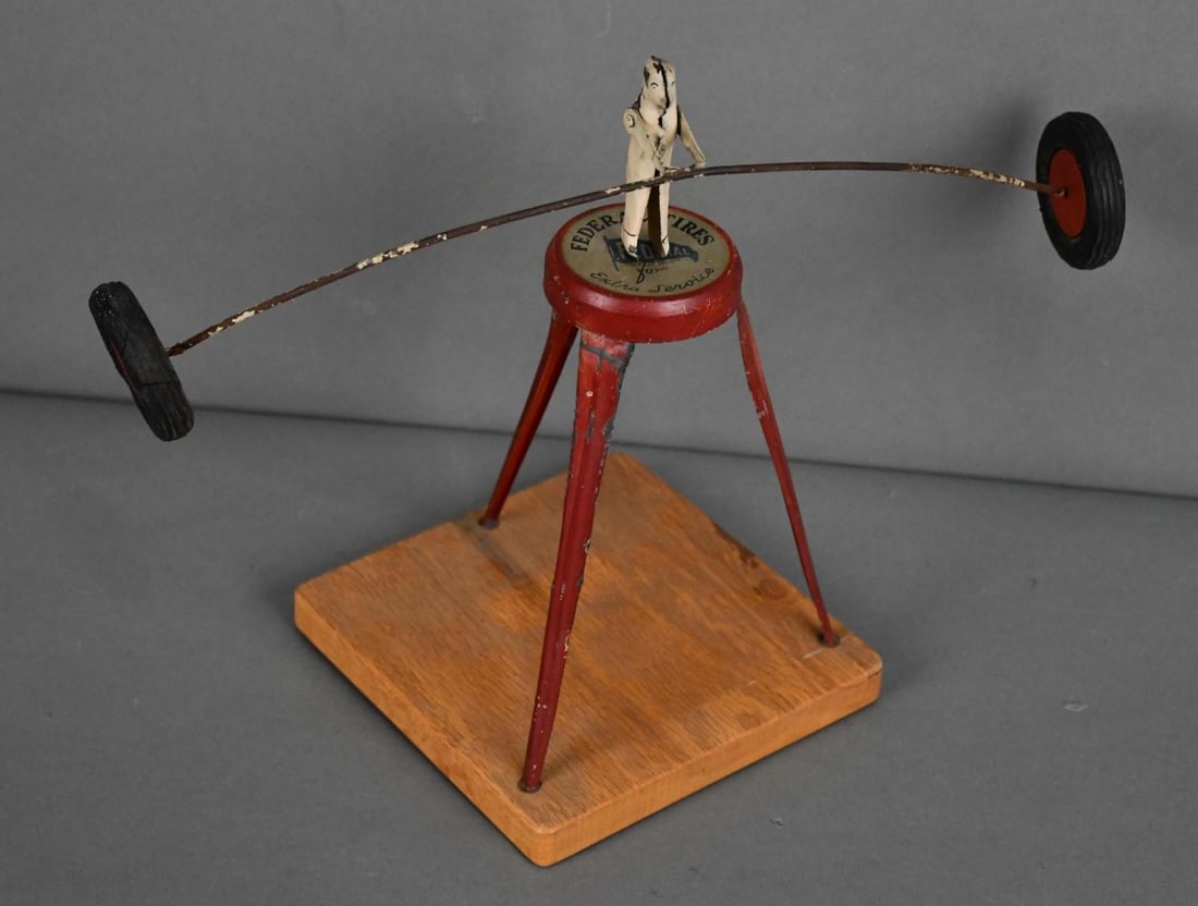Federal Tires "Extra Service" Balancing Toy: rated 7.75, 12"x17"x8", has wear to balancing beam.