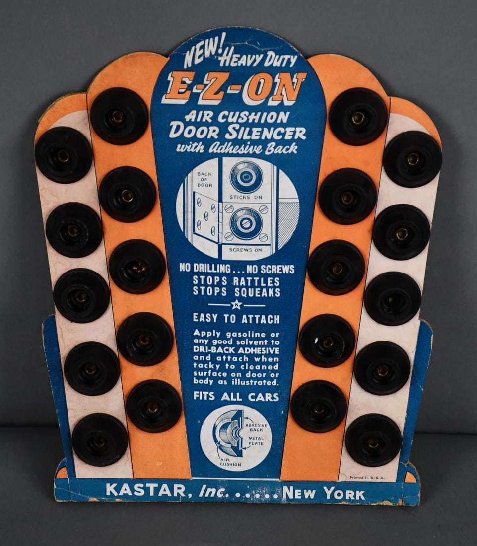 Heavy Duty E-Z On Air Cushion Door Silencer Cardboard Display (1 of 5)