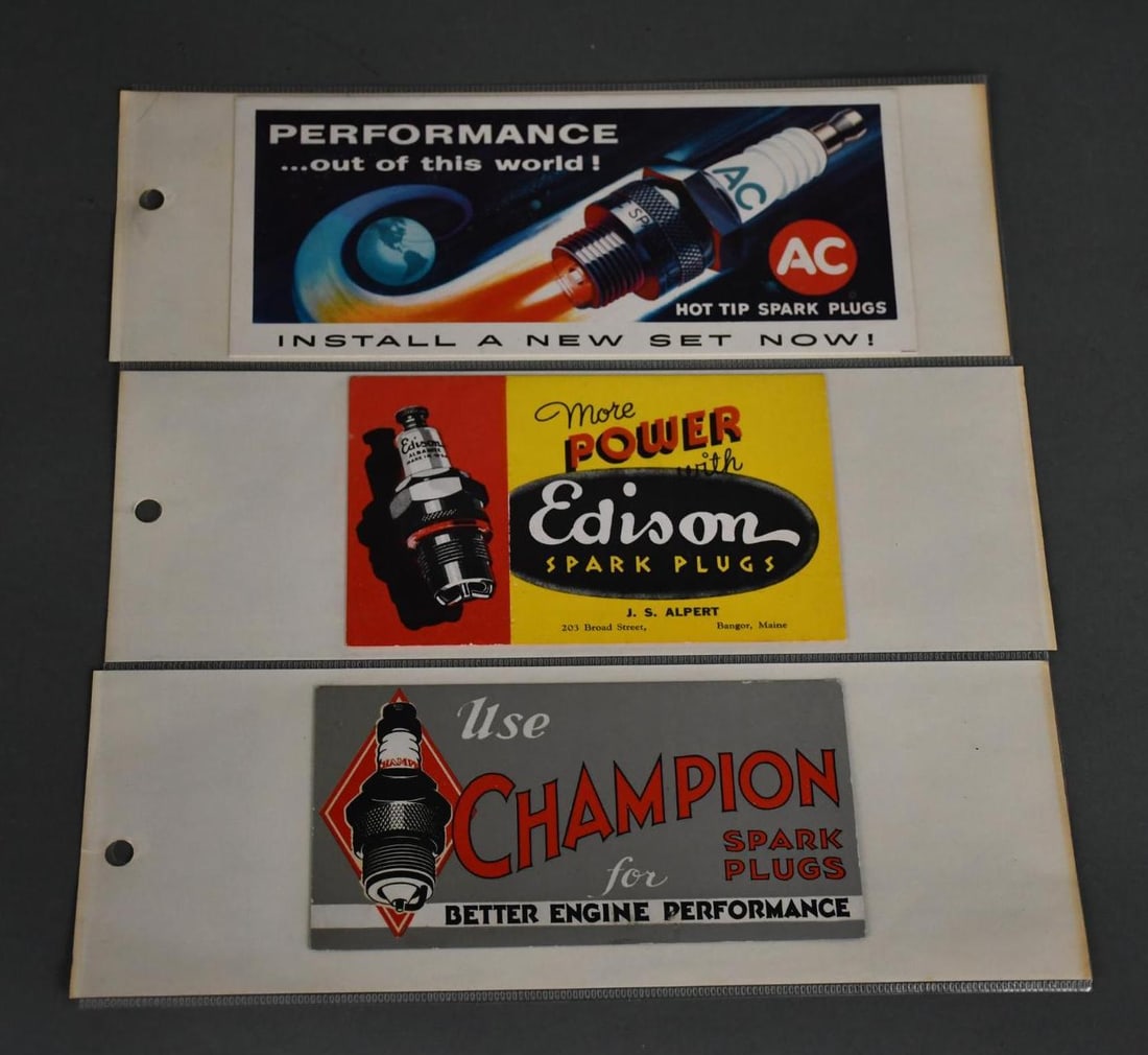 AC, Edison & Champion Spark Plugs Ink Blotters (1 of 5)