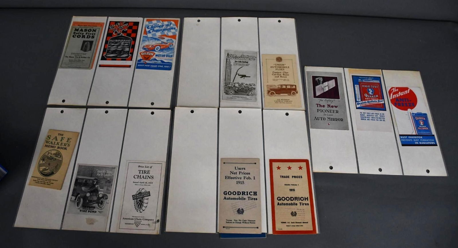 16-Small Paper Auto & Gas Related Ads. (1 of 7)