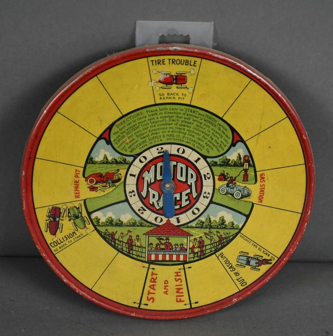 Motor Race Round Metal Board Game (1 of 3)