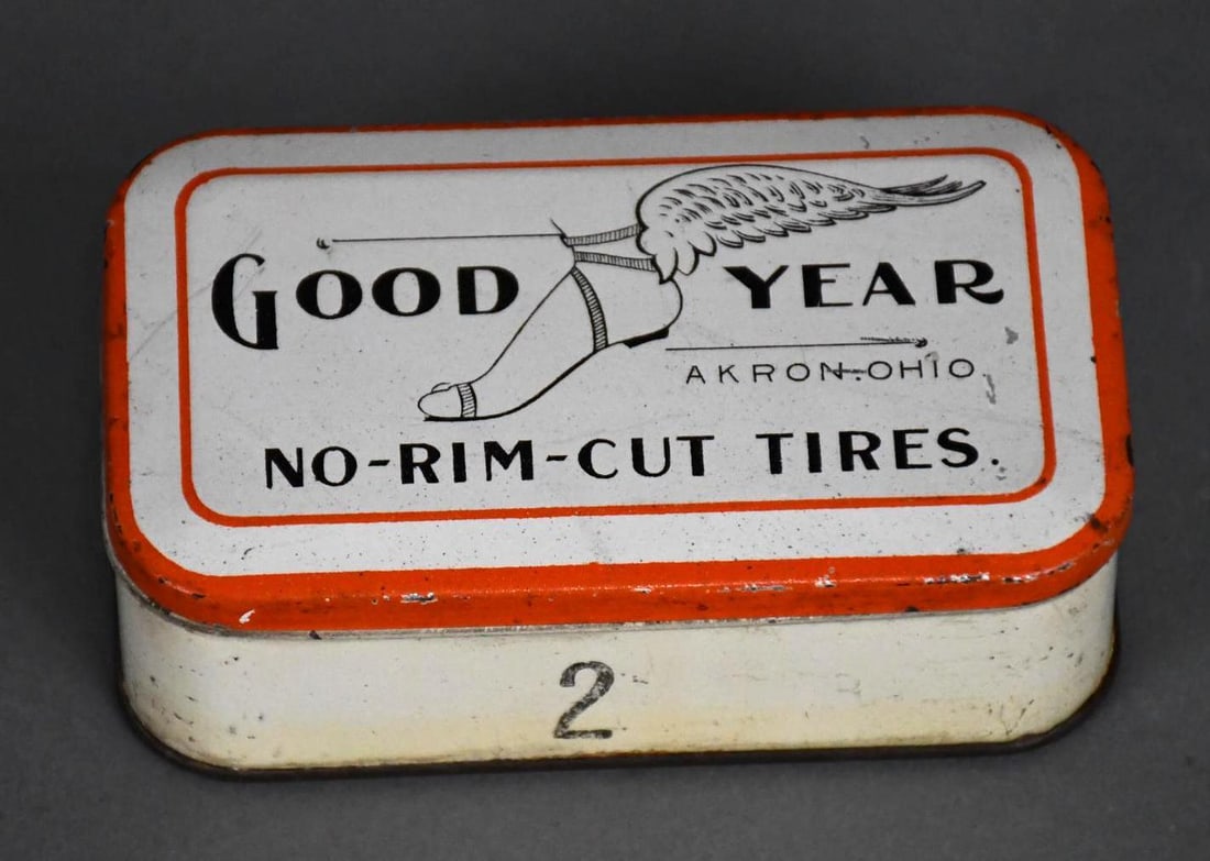 Goodyear w/Winged Foot Logo White Metal Repair Kit (1 of 2)