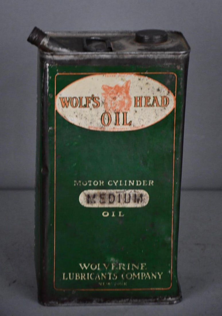 Wolf's Head Oil Medium Motor Cylinder Oil One Gallon Tall Can (1 of 4)