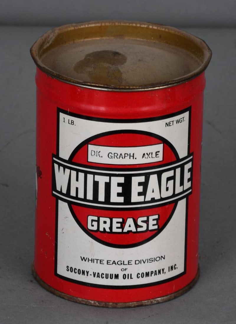 White Eagle One Pound Round Metal Grease Can (1 of 3)