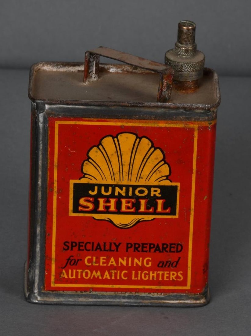 Shell Junior Lighter Fluid Metal Can (1 of 3)
