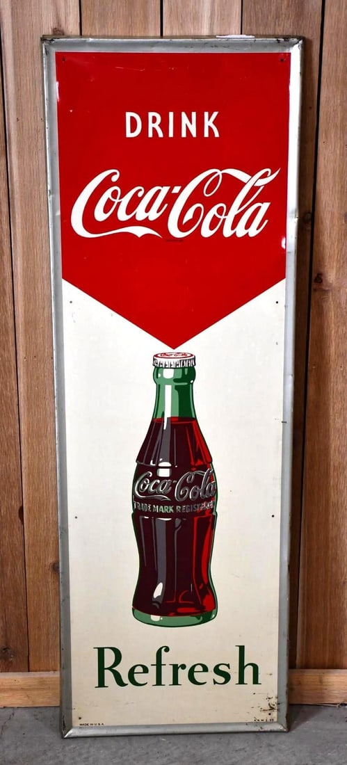 Drink Coca-Cola Refresh w/Bottle Metal Sign (TAC) (1 of 4)