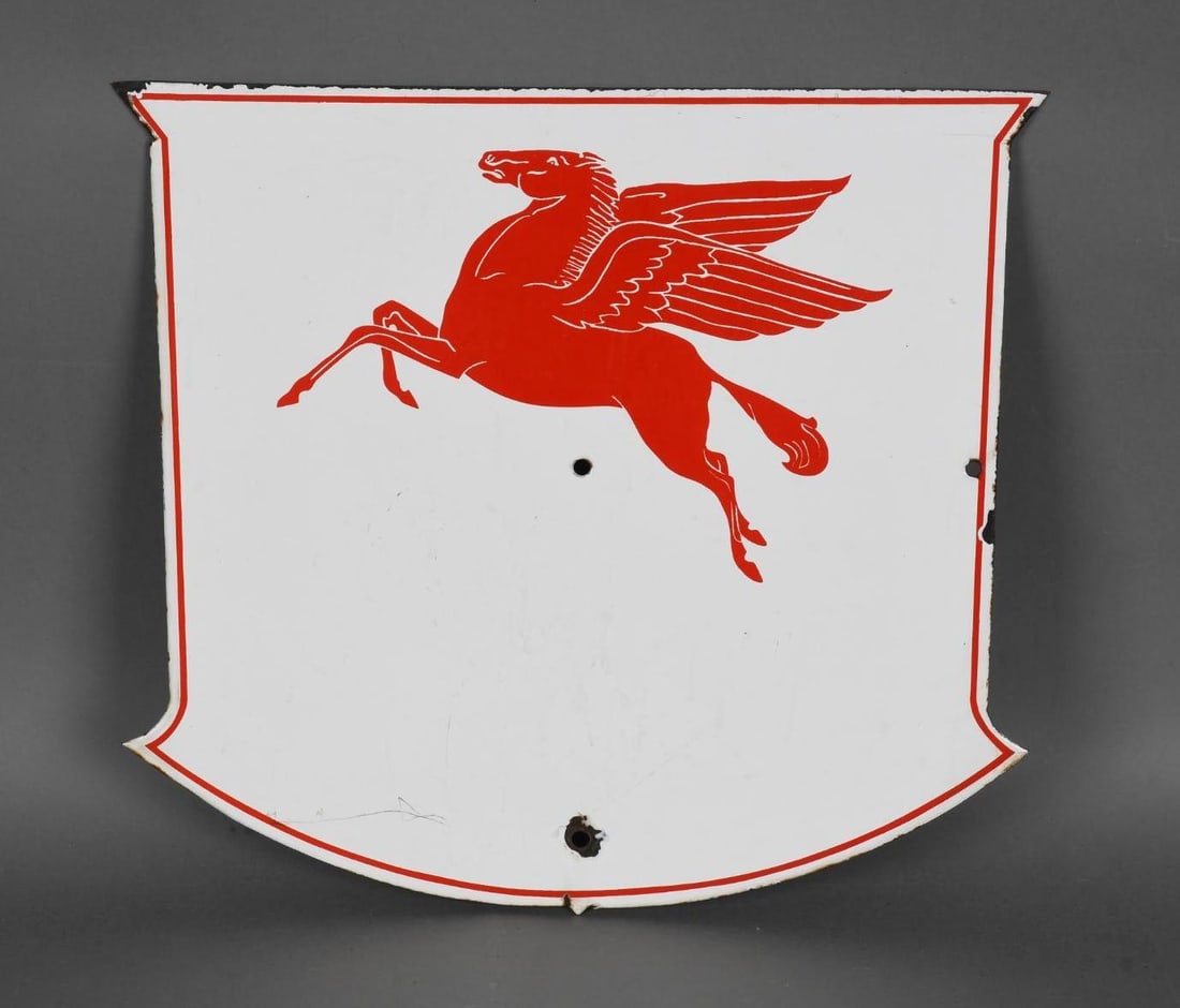 (Mobil) Pegasus Pipe Line Porcelain Sign (TAC) (1 of 3)
