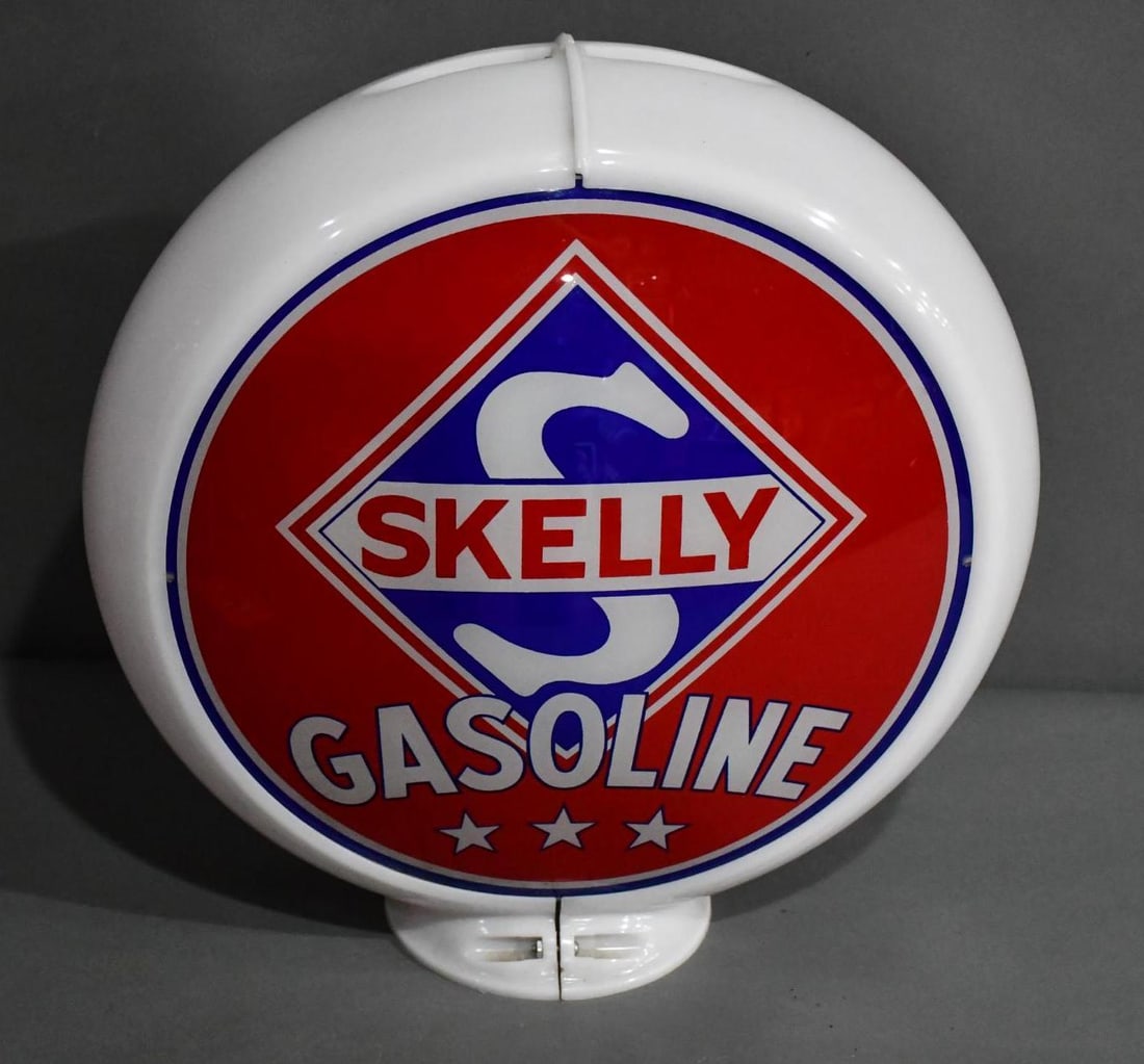 Skelly Gasoline w/3-Star Logo 13.5" Globe Lenses (1 of 6)